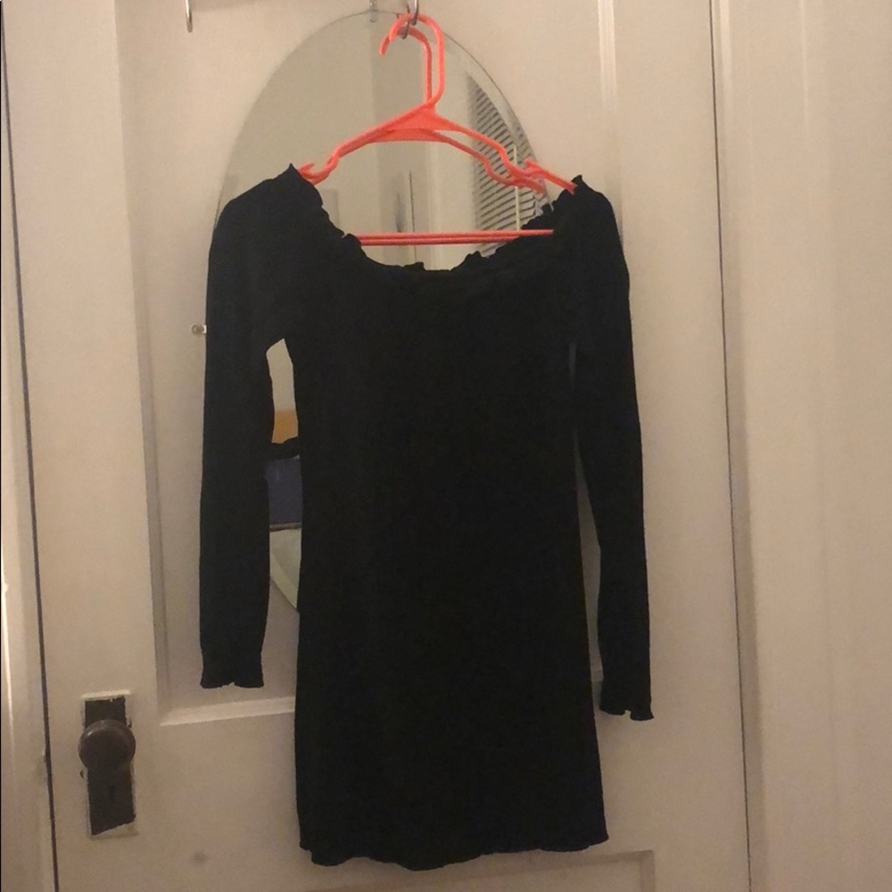 Off the shoulder body con dress